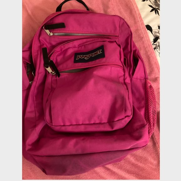 JanSport Hot Pink 5 Zipper Backpack - Picture 2 of 10